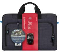 RIVACASE 8058 black Laptop Bag 17.3 + wireless mouse