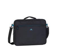 Rivacase 8087-BLACK Sac Messenger 16" Polyester Noir, Compartiment 410x310x50mm, Poche Avant, Sangle Épaule, Dimensions 420x320x70mm, Poids 690g