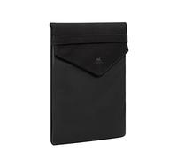 RIVACASE Housse de Protection pour Ordinateur Portable 16" - Compatible avec MacBook Pro 16 - Protection complète - en Cuir synthétique de qualité supérieure et Toile Tendance 100% Coton - Noir