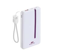 RIVACASE Powerbank VA2311 Rapid, batterie portable QC/PD 22,5 W, câble de charge USB-C vers USB-C (blanc, 10000mAh)