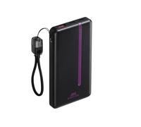 RIVACASE Powerbank VA2311 Rapid Batterie Portable QC/PD 22.5W, USB-C vers USB-C Cordon de Charge (Noir, 10000mAh)