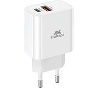 Rivacase PS4102 W00 Chargeur de batterie pour appareils mobiles Universal Blanc AC Charge rapide Intérieur