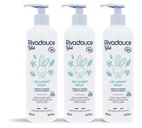 Rivadouce BIO Gel Doux Lavant Bébé Bio Gel Douche Bébé 500 ml lot de 3