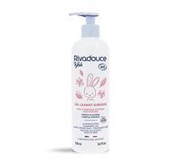 Rivadouce BIO, Gel Lavant Surgras Bébé Bio - 500ml - Gel Douche Bébé - Nettoie en Douceur Bébé - Sans Savon et Sans Parfum - Hydrate et Préserve la Peau et le Cuir Chevelu de Bébé - Peau sèche