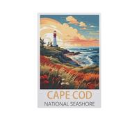 Rivage National de Cape Cod，Peinture par Numero Adulte, Cadeau de Peinture à l'huile de Bricolage numérique pour Enfants Adultes Peindre par Nombre Kits（20x30cm）7,8x11,8 pouces-FS33