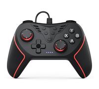 RivalPlay Manette filaire pour PC avec 2 boutons de cartographie - Vibration réglable et 3 vitesses Turbo - Compatible avec Win(11/10/8/7) Plug-and-Play - Noir