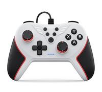 RivalPlay Manette pour PC, Manette PC pour XP/Win7/8/10/11, Mantette pour Steam Filaire avec Turbo/Capture d'Écran/Mappage/Double Vibration, Blanc
