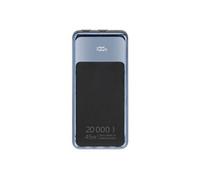 RIVACASE VA1075 Powerbank 20 000 mAh QC/PD 45 W Station de charge rapide compatible avec ordinateurs portables, chargeur portable avec écran LCD, 2 entrées et 4 sorties, parfait pour MacBook, iPhone,
