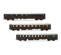 RIVAROSSI 1/87 FS 3 VOITURES 1 BAGAGL.1 1A 2A ASTAN LIVRÉE EP.IIIB AUTO