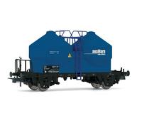 RIVAROSSI 1:87 MODÉLISME FERROVIAIRE FS 2 WAGONS DE MARCHANDISES 2 ESSIEUX...