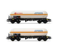 RIVAROSSI 1/87 MODÉLISME FERROVIAIRE FS 2X WAGONS-CITERNES GAZ ÉPOQUE V H0 VO...