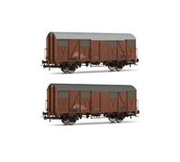 RIVAROSSI 1/87 MODÉLISME FERROVIAIRE FS 2X WAGONS DE MARCHANDISES FERMÉS GHS ...