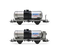 RIVAROSSI 1/87 MODÉLISME FERROVIAIRE FS 2X WAGONS DE MARCHANDISES RÉSERVOIR M...