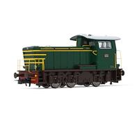 Rivarossi - HR2931S - FS, Locomotive de Manœuvre Diesel Série 245, Verte avec Bandes Jaunes, sans Mains Courantes Latérales, Ép. Iv, avec Décodeur Sonore Dcc Loco, Diesel