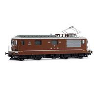 Rivarossi HR2959S BLS, Re 4/4 181 « Interlaken » Long avec Figurine du conducteur, Logo et numéro avec décalcomanies chromées épaisses, EP. IV, avec décodeur DCC Sound Locomotive électrique