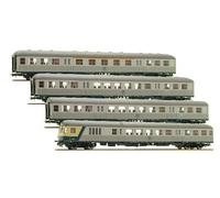 Rivarossi - HR4124 - Modélisme Ferroviaire - Coffret 4 Wagons - Silberlinge DR 1 X 1ère 2 X 2ème t 1 Voiture Pilote