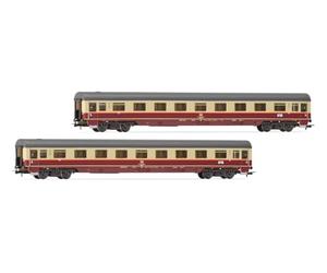 Rivarossi HR4397 DB, Lot de 2 unités Avmz 111 dans la livrée Rheingold 1983, EP. IV (Ils complètent Les Packs HR4346 et HR4347) pour Adultes, à partir de 14 Ans, collectionneurs de modélisme