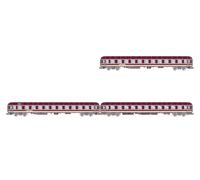 Rivarossi HR4417 Euro-Express, Rame de 3 Voitures-couchettes (Bcm243 Plus Bcm246 Plus Bvcmz), livrée Violette, ép, V-VI Matériel Roulant - Voitures