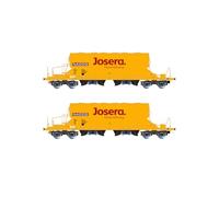 Rivarossi HR6546 NACCO, pack de 2 wagons trémies Taoos, livrée jaune "JOSERA", ep. VI Matériel roulant - Wagons