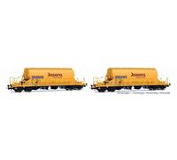 Rivarossi HR6546 Nacco ,Ensemble De 2 Wagons Trémie À 4 Axes Taoos ,Livrée Jaune