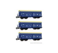Rivarossi HR6589 Set Trois Wagons Trémie Pkp Type Fals , Livrée Bleu/Jaune