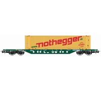 RIVAROSSI HR6613 Wagon Sgnss CEMAT Vert, Nouveau Logo, Avec Conteneur 45’