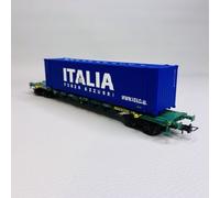 RIVAROSSI HR6617 Sgnss CEMAT Livrée Verte Wagon avec Conteneur 45’ ITALIE