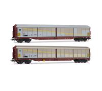 Rivarossi HR6673 Set 2 Wagons de Marchandises FS, Murs Aluminium Avec Pezzature