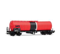 Rivarossi HR6694 GATX, 4-axle isolated tank wagon, red/black livery, ep. VI Rail