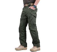Rivccku Pantalon de Travail Homme Cargo Multipoches Combat Mode Travail Pantalon de Cuisine Homme Classique Casuals Pantalon