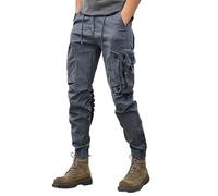 Rivccku Pantalon Tactique pour Homme, Pantalon Cargo Pantalon de Travail de randonnée, Pantalon de Combat avec Poches Multifonctions Outdoor Combat Hiking Work