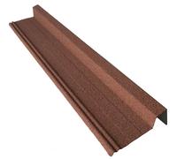 Rive pour toiture - MCCOVER - Rive gauche-droite 920 mm - Acier galvanisé - Aspect granulé minéral - Brun rouge mat