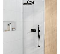 rivea Bahri Ensemble de douche encastré avec mitigeur monocommande, set de douche de tête Ø 300 mm et set de douchette stick, BR2106MB#Set,