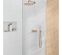 rivea Bahri Ensemble de douche encastré avec mitigeur monocommande, set de douche de tête Ø 300 mm et set de douchette stick, BR2106BR#Set,