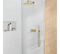 rivea Bahri Ensemble de douche encastré avec mitigeur monocommande, set de douche de tête Ø 300 mm et set de douchette stick, BR2106BG#Set,