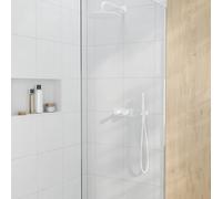 rivea Bahri Ensemble de douche encastré avec mitigeur monocommande, set de douche de tête Ø 300 mm et set de douchette stick, BR2106MW#Set,