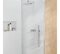 rivea Bahri Ensemble de douche encastré avec mitigeur monocommande, set de douche de tête Ø 300 mm et set de douchette stick, BR2106PC#Set,