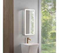 rivea Dia Armoire de toilette l : 40 cm, 1 porte, charnières à gauche, avec éclairage, BR0534MI,