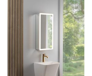 rivea Dia Armoire de toilette l : 40 cm, 1 porte, charnières à gauche, avec éclairage, BR0534MI,