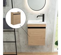rivea Dia Meuble sous-lave-mains l: 39,4 H: 52,5 P: 22 cm, 1 porte, charnières à droite, avec poignée, BR0575SO,