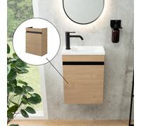 rivea Dia Meuble sous-lave-mains l: 39,4 H: 52,5 P: 22 cm, 1 porte, charnières à gauche, avec poignée, BR0574SO,