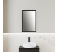 rivea Maila Miroir avec éclairage l : 45 cm, avec cadre contrastant noir mat, BR2009MI,