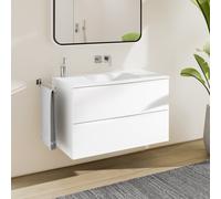 rivea Malie Meuble bas l: 101 cm, 2 tiroirs, vasque Dia sans trou de robinetterie, blanc mat,, BR3220BWM+BR0055WM,
