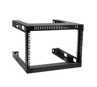 RIVECO 6U Rack de réseau mural 48,3 cm - 45 cm de profondeur Cadre ouvert 2 postes Montage facile Ferme Construit pour InternetserveurAVéquipement domestiquepanneau de brassage ultra résistant