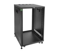 RIVECO POMU 18U Rack de serveur stéréo et serveur avec roulettes, armoire réseau roulante, cadre ouvert pour enregistrement audio, vidéo, musique et équipement informatique, angle obtus, poignée de
