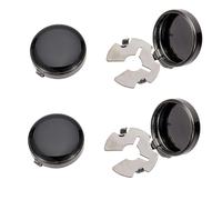 Riven Button Cover Boutons de manchette 4 pièces Argent Ton Laiton 17,5 mm Boutons de manchette ronds Ensemble pour hommes Chemises Formal Wear Accessoires