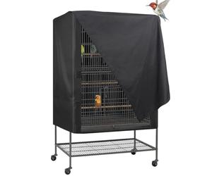 Riven Housse de cage pour perroquet, housse respirante pour cage - légère, respirante, lavable, résistante à la poussière, pour une utilisation nocturne comme animal de compagnie, noir