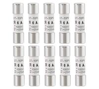 Riven Lot de 10 fusibles photovoltaïques CC 1000 V 6 A, type GPV type Fuse Link 10 x 38 mm pour protection du système PV solaire
