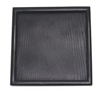 River-CJ Plateau de service carré en bois massif antidérapant pour thé, café, collation, plateau de service avec bords surélevés pour la maison, la cuisine, le restaurant