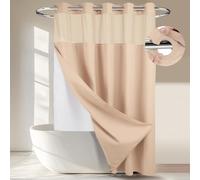 River Dream Poids Lourd Pas de Crochets requis requis Waffle Waffle Tissage Rideau de Douche avec Un clin d'œil - 71W x 74H, de qualité hôtel, Spa comme Un Rideau de Bain, Rose